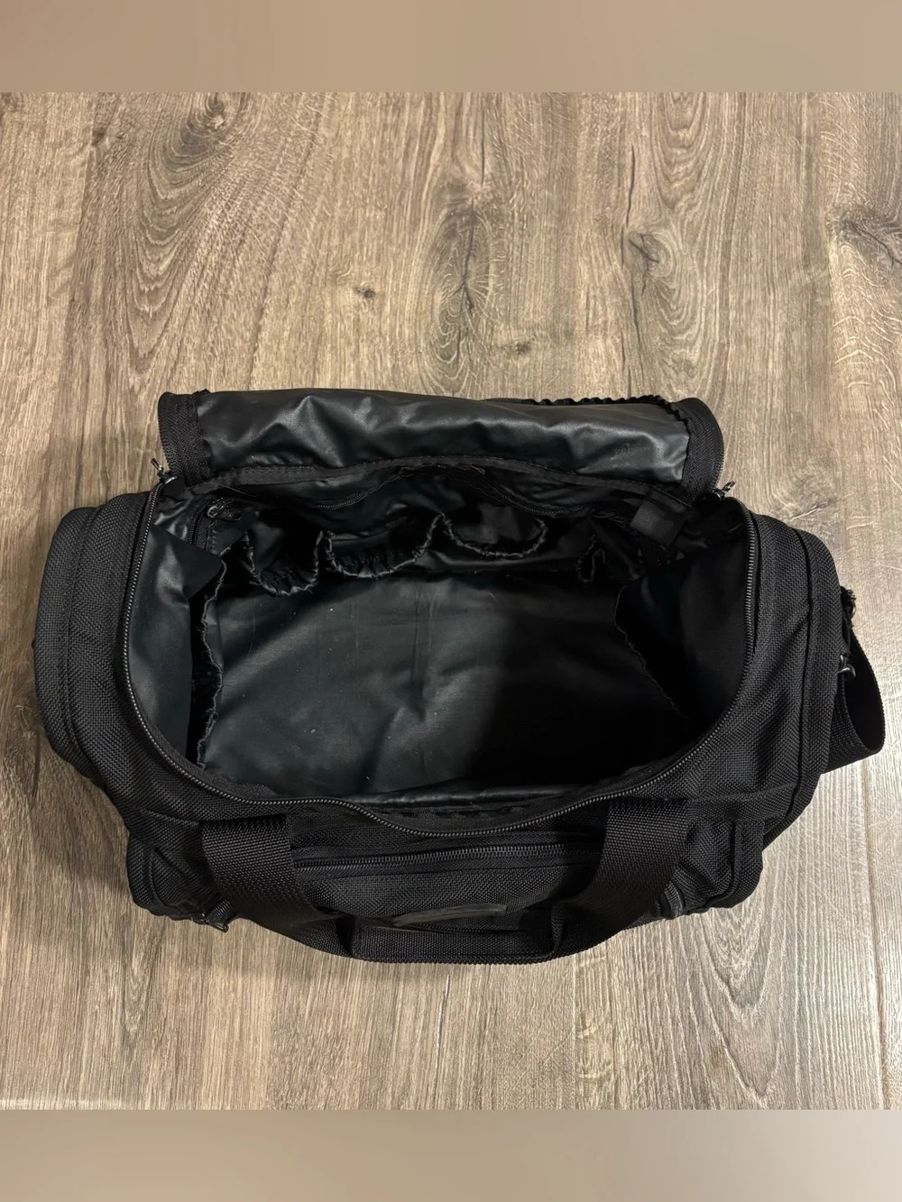 Tumi USA Black Ballistic Nylon 14” Compact Carry-On Travel Duffel Bag Tote